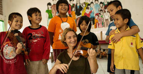 The Italian helping street children through music