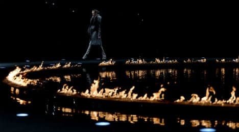 Cavalli scorches Milan with ring of fire catwalk