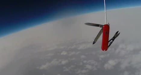 VIDEO: Boy sends Swiss army knife into space