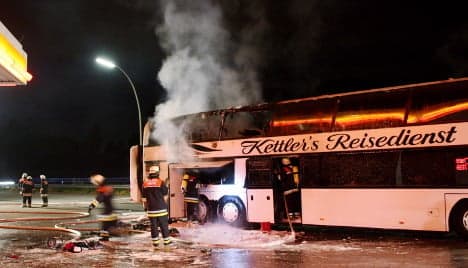 Dozens of pupils saved from burning bus