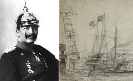 Kaiser's early love of sea surfaces in sketches