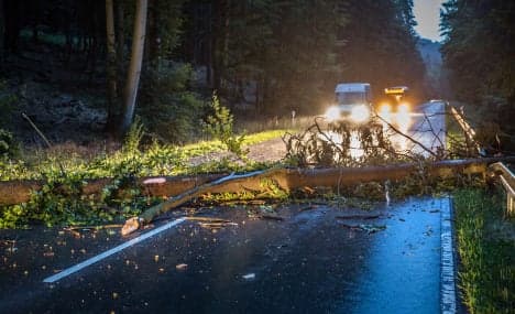 Storms hit south-west Germany