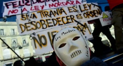 Protesters slam Spain's tough new security law