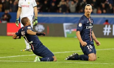 Sweden's Zlatan pushes PSG top in France