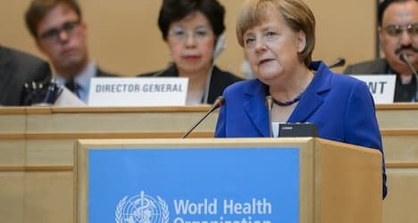 Merkel warns WHO meet of antibiotics dangers