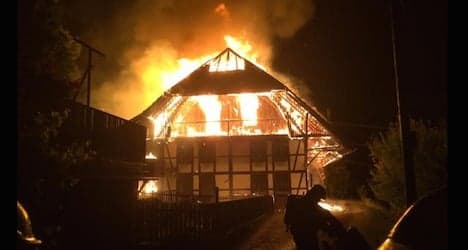 Lightning bolt ignites fire that destroys farmhouse