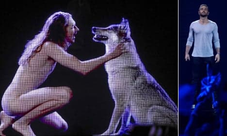 Wolf and nudity? Eurovision host mocks contest's rules