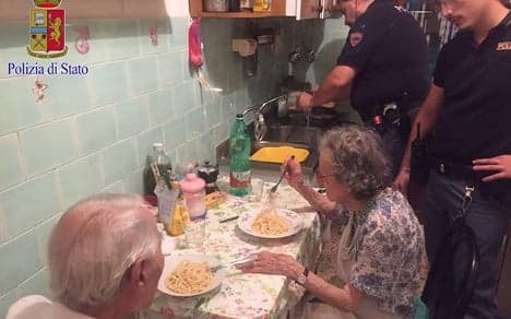 Rome police cook pasta for lonely elderly couple