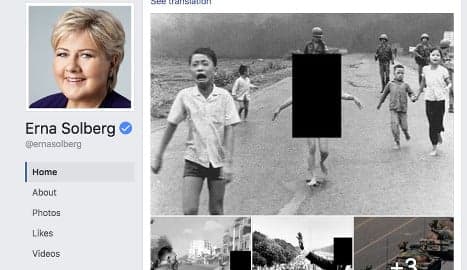 Facebook Restores Norway PM S Napalm Girl Post The Local