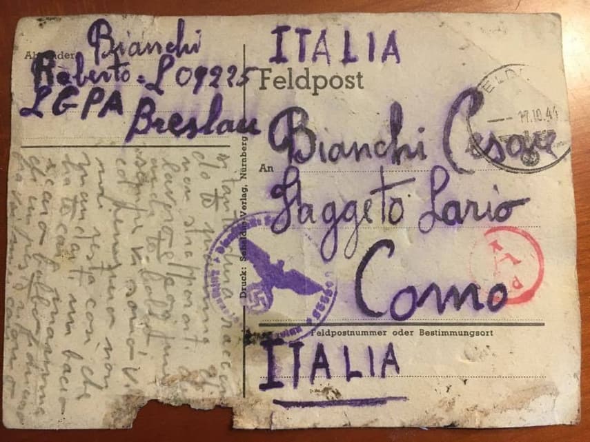 How this postcard to Italy from a Nazi labour camp finally got delivered