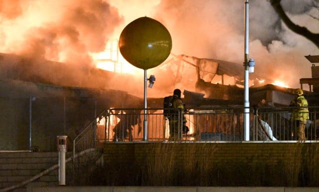 Shopping centre burns down in Swedish fire
