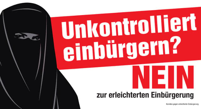 'Unfair' burqa posters shake up Swiss naturalization debate