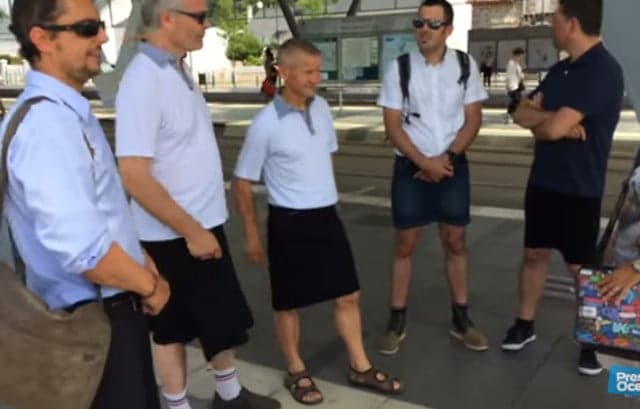 French bus drivers win right to wear shorts after pulling skirt stunt