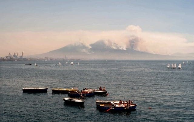 Mafia expert blames crime groups for Vesuvius fire as Italy sends in the army to tackle blaze