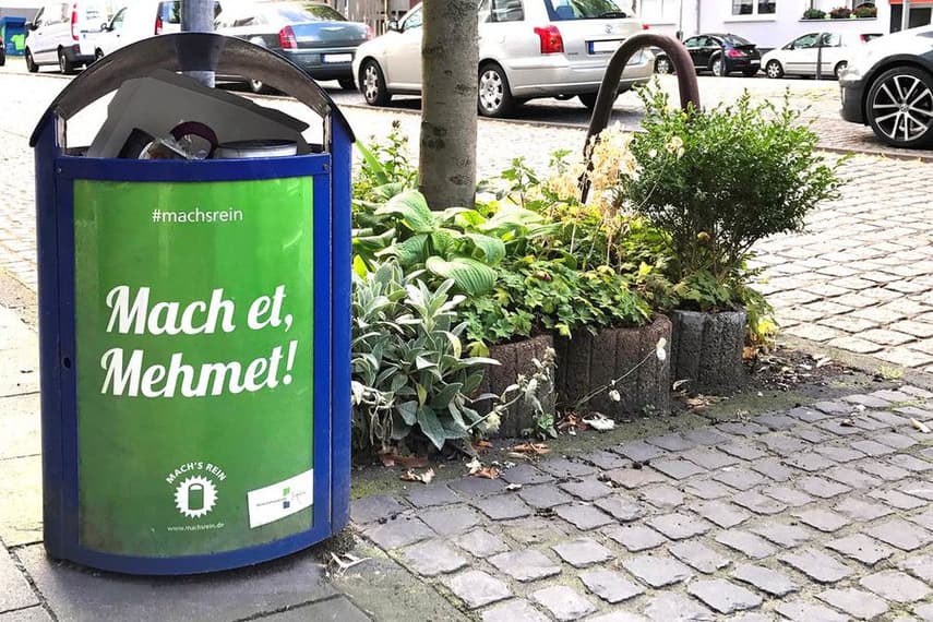 Duisburg anti-litter campaign accused of racism over use of Turkish names