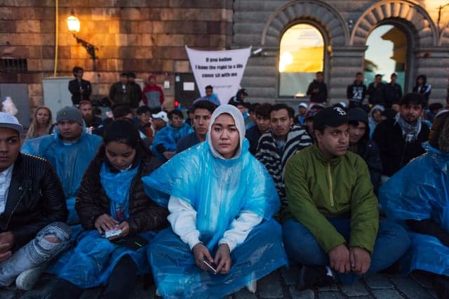 24 hours on Stockholm's streets with refugee protesters