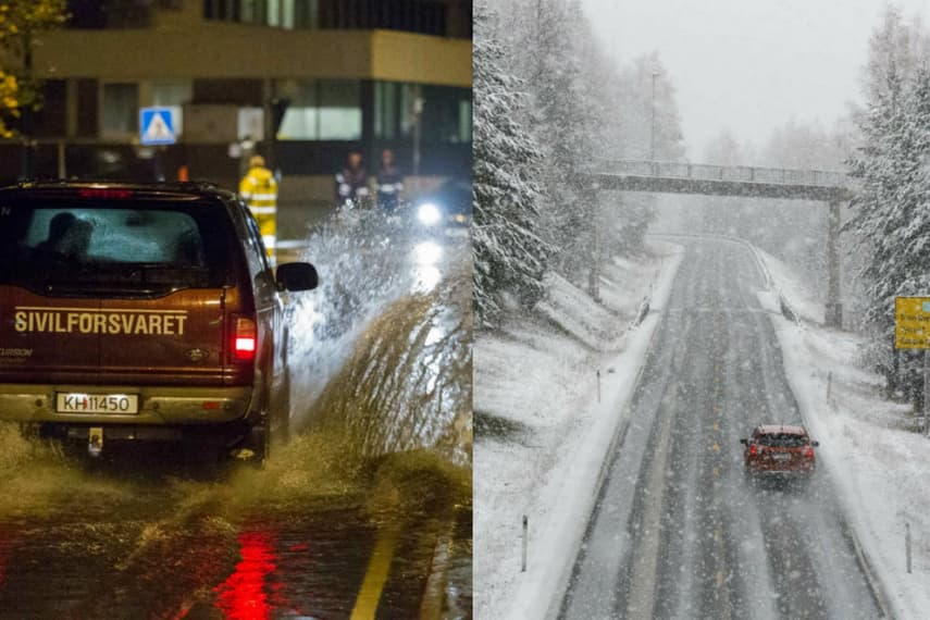 Norway hit by weather trouble as both rain and snow disrupt country