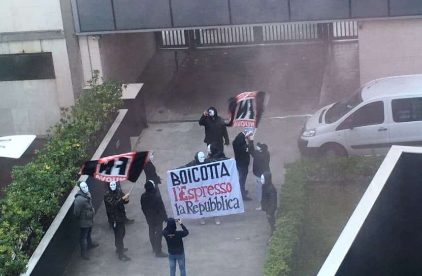 Italian newspaper offices blockaded by far-right Forza Nuova party