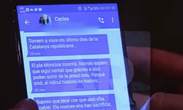 Puigdemont admits defeat in private messages caught on camera