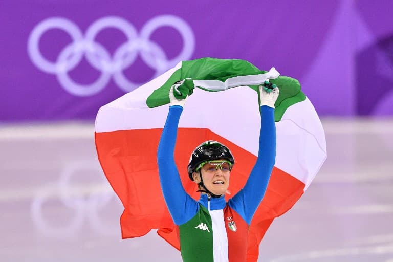 Arianna Fontana wins Italy its first gold medal of the Winter Olympics