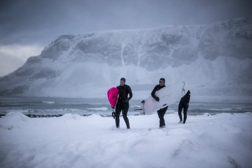 Braving Norway's cold: Surfing above the Arctic Circle