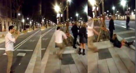 Woman kicked to the ground in Barcelona video prank wins €60K compensation