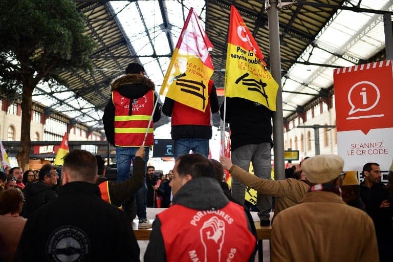 French rail workers press ahead with latest two-day strike