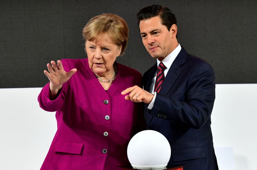 Merkel hails free trade with Mexico ahead of tricky Washington visit