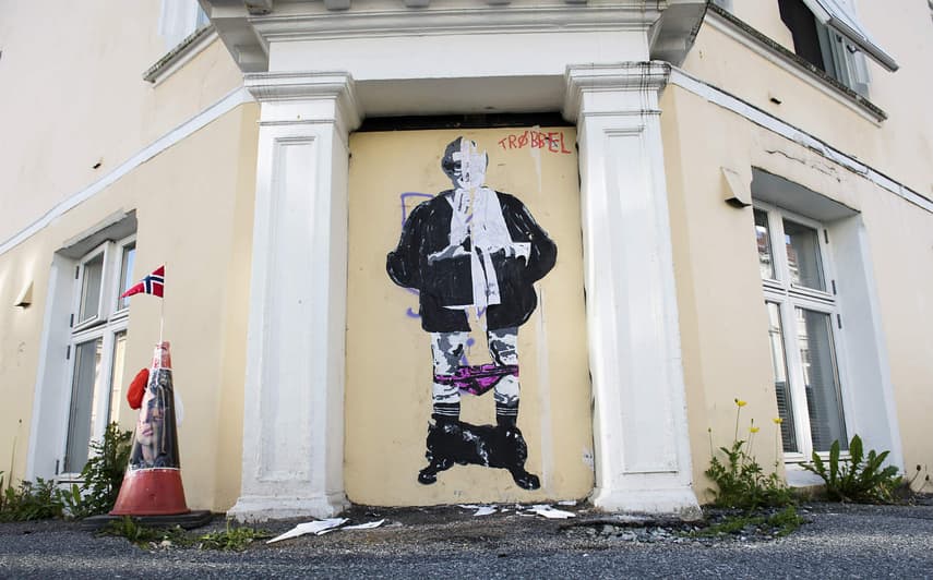 New politician street art appears at site of Norway’s 'minister crucifixion' painting