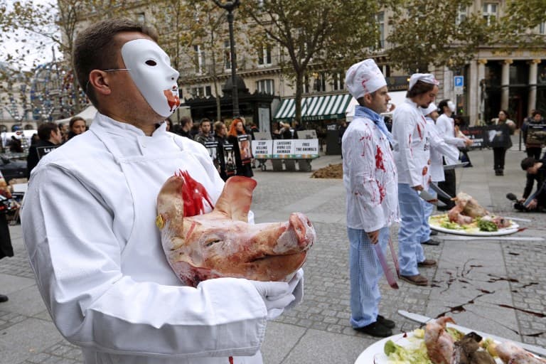 French butchers ask for police protection from violent vegan activists