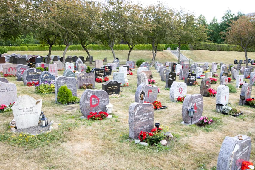 Police search for vandal after 92 gravestones defaced in Norwegian town