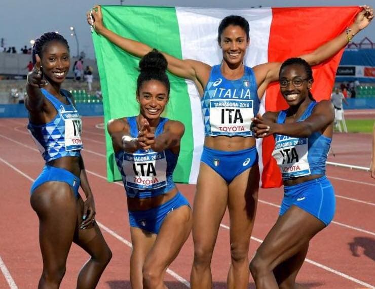Why a photo of Italy's champion relay team has politicians scrapping