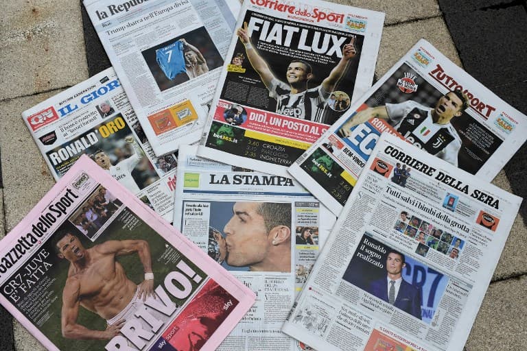 'Dream come true': Italian media rejoices as Ronaldo heads for Juve