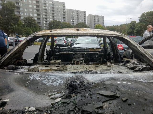 Two arson suspects held over West Sweden car fires