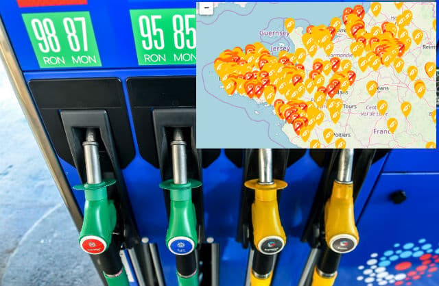 Map: Fuel shortages hit France and leave motorists in Brittany running on empty