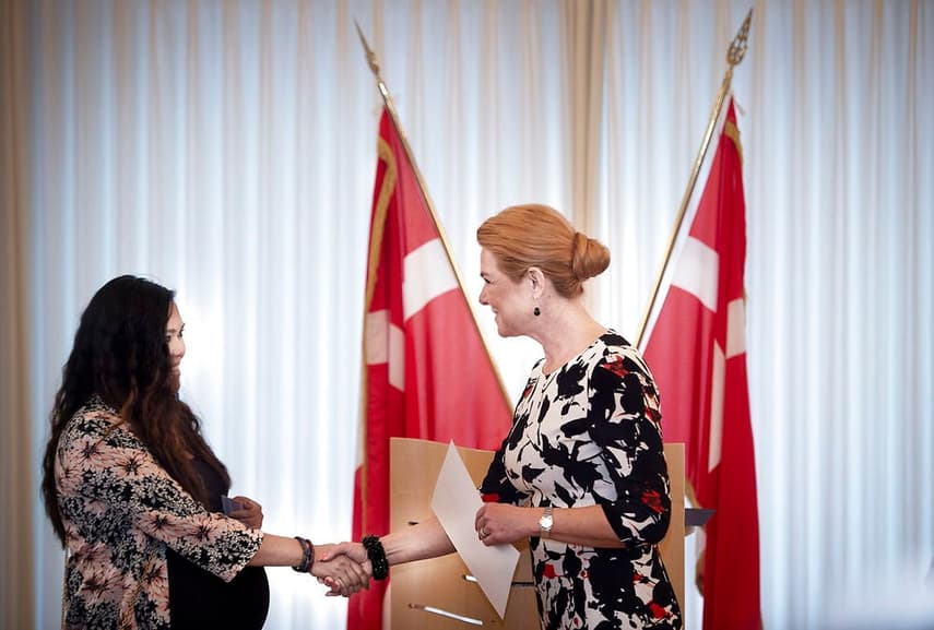 Handshakes high on the agenda as Denmark’s immigration minister awards nine citizenships