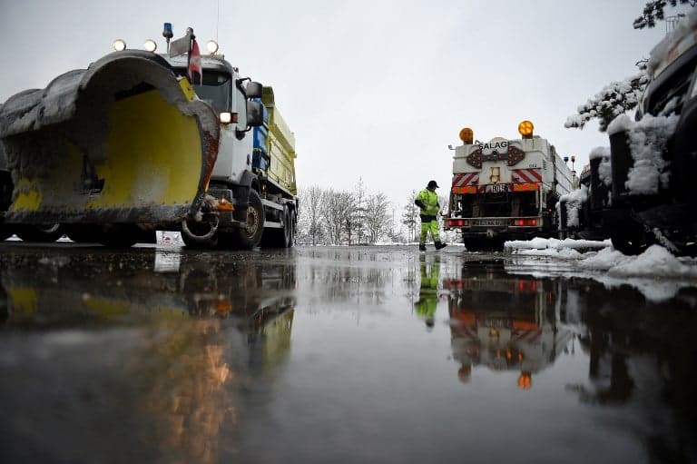 In Pictures: Snow causes transport disruption across northern France