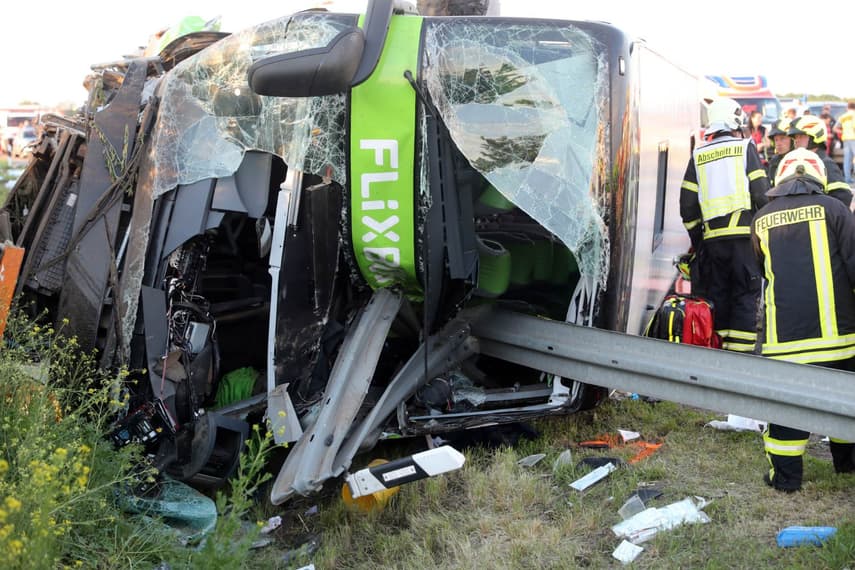 One dead and dozens injured after Flixbus overturns near Leipzig
