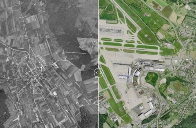 In pics: Historic photos taken by US bombers show changing face of Switzerland
