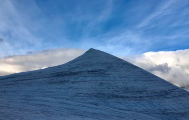 Sweden's formerly highest peak melts to lowest point ever
