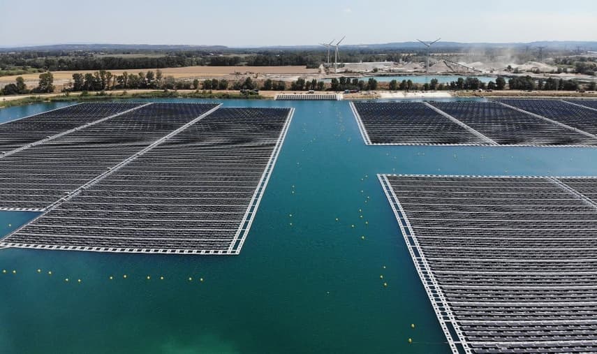 IN PICTURES: France's first floating solar power plant