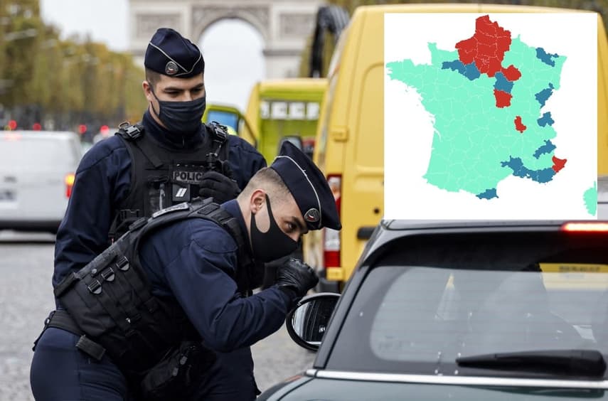 MAP: Is your French département at risk of being placed under 'lockdown light'?