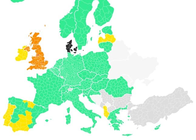 MAP: What are Denmark's Covid-19 travel rules for EU, Schengen countries, and the UK