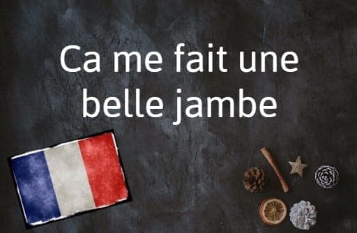 French phrase of the day: Ca me fait une belle jambe
