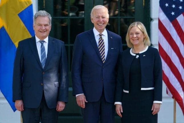 Swedish PM Magdalena Andersson meets President Biden on US visit