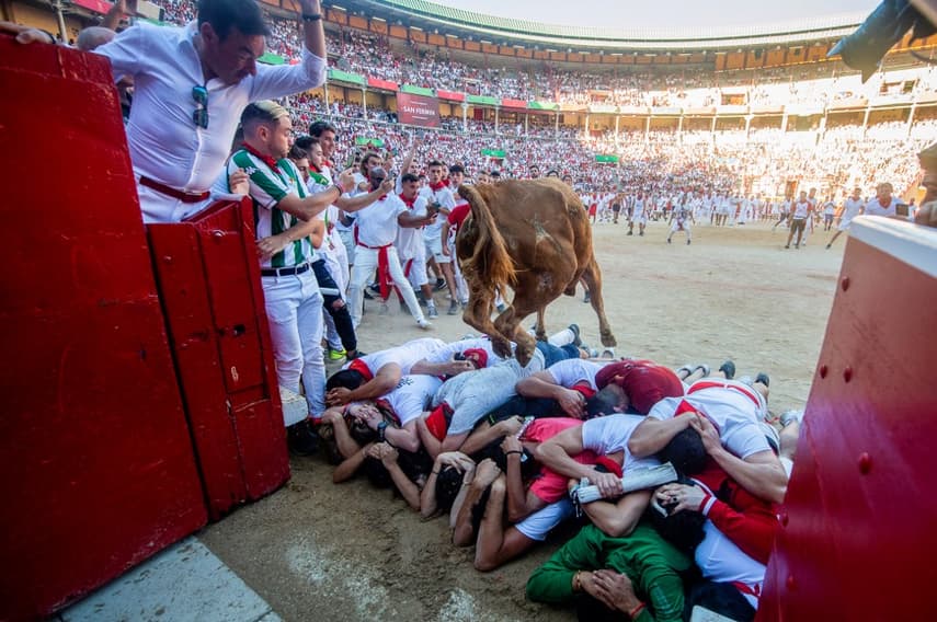 In Pictures: The return of the bull running at Spain's San Fermín festival