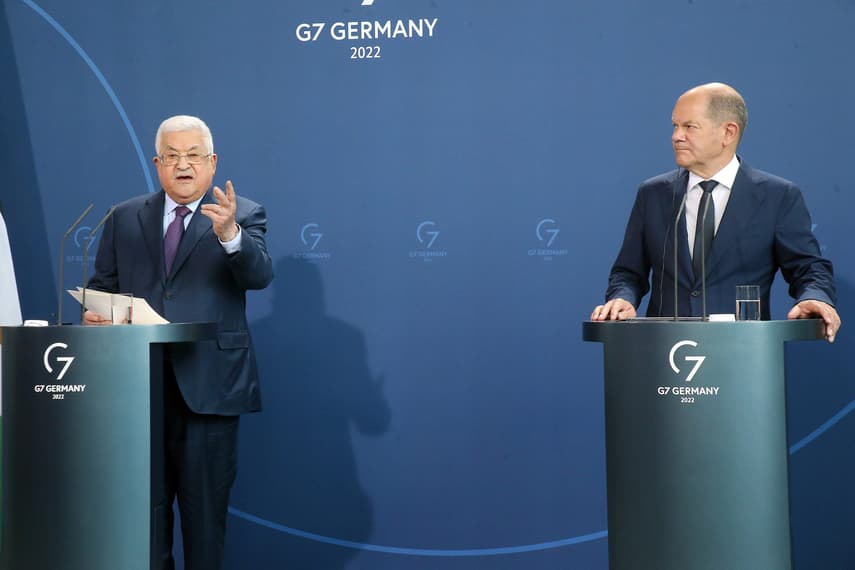 Germany's Scholz 'disgusted' by Palestine president's Holocaust claim