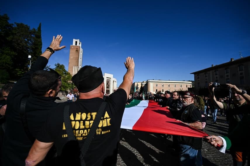 IN PICTURES: Mussolini supporters mark 'March on Rome' centenary
