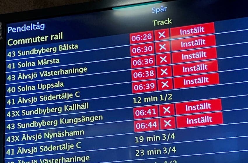 Stockholm trains disrupted as drivers start three-day wildcat strike
