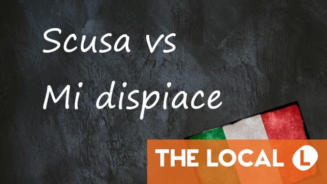 Italian word of the day: Scusa vs Mi dispiace